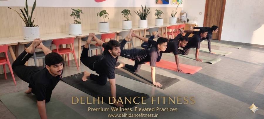 Group yoga class Delhi · Dhanurasana bow pose · Sachin certified yoga instructor